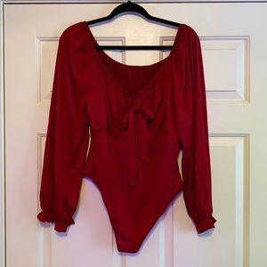 NWOT red shein bodysuit
